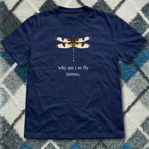 Navy - National Geographic Dragonfly Tee Why Am I So Fly Insects T-Shirt reprint